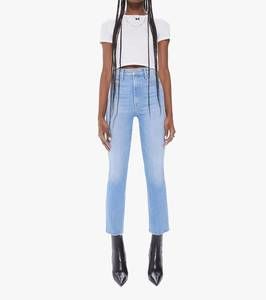 MOTHER the hustler ankle fray jeans in high-life